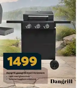 Megaflis Dangrill gassgrill med 3 brennere tilbud