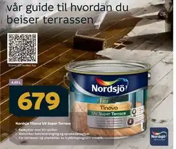 Megaflis Nordsjø Tinova UV Super Terrace tilbud