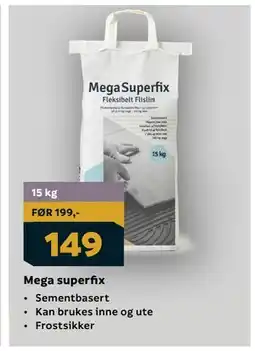 Megaflis Mega superfix tilbud