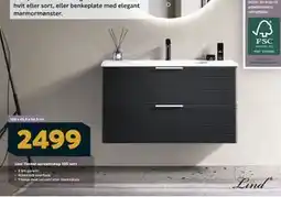 Megaflis Lind Timber servantskap 100 sort tilbud