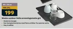 Megaflis Wenko outdoor Nelia avrenningsmatte grå tilbud