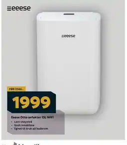 Megaflis Eeese Otto avfukter 13L WiFi tilbud