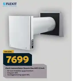 Megaflis Flexit romventilator Roomie One WiFi V2 hvit tilbud