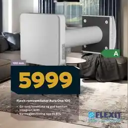 Megaflis Flexit romventilator Aura One 100 tilbud