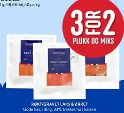 Rema 1000 RØKT/GRAVET LAKS & ØRRET tilbud