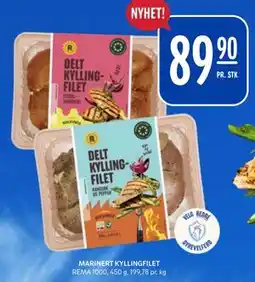 Rema 1000 MARINERT KYLLINGFILET tilbud