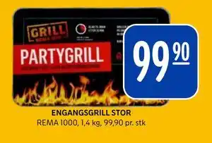 Rema 1000 ENGANGSGRILL STOR tilbud