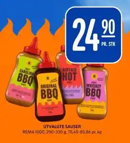 Rema 1000 UTVALGTE SAUSER tilbud