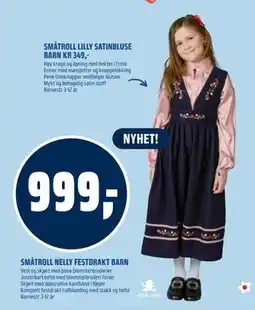 Coop Obs SMÅTROLL LILLY SATINBLUSE BARN tilbud