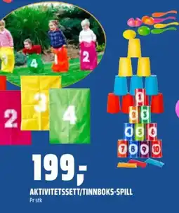 Coop Obs Aktivitetssett/tinnboks-spill tilbud