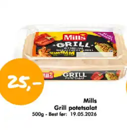 Havaristen Mills Grill potetsalat tilbud