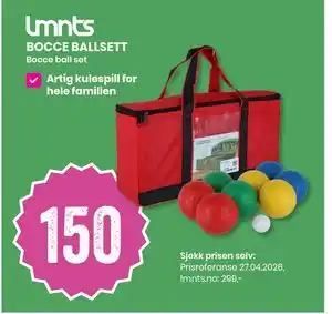 Sport Outlet BOCCE BALLSETT tilbud