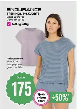 Sport Outlet TRENINGS T-SKJORTE tilbud