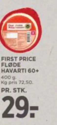 Meny First price fløde havarti 60+ tilbud