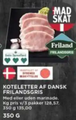 Meny Koteletter af dansk frilandsgris tilbud