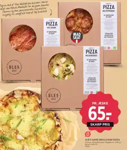 Meny Ole's gard økologisk pizza tilbud