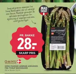 Meny Omhu danske grønne asparges fra torup bakkegård tilbud