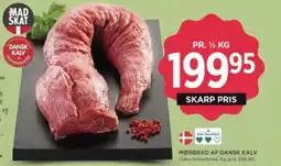 Meny Mørbrad af dansk kalv tilbud