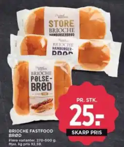 Meny Brioche fastfood brød tilbud