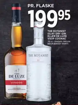 Meny The botanist islay dry gin eller de luze vsop cognac tilbud