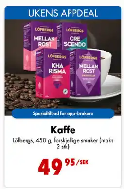 Nordby Supermarket Löfbergs Kaffe tilbud