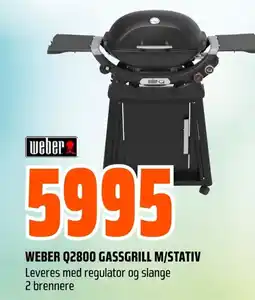 Coop Obs Weber Q2800 gassgrill m/stativ tilbud