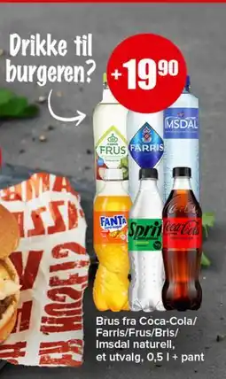 Spar Brus fra Coca-Cola/Farris/Frus/Bris/Imsdal naturell tilbud