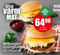 Spar Biffburger/kyllingburger tilbud