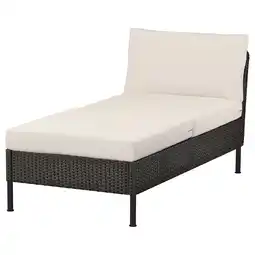 IKEA VittskÄr Modulær sjeslong, utendørs plastrotting mørk grå/frösön/duvholmen beige tilbud