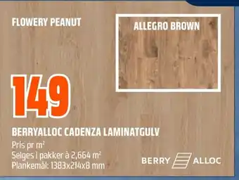 Coop Obs Berryalloc cadenza laminatgulv tilbud