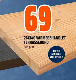 Coop Obs 26x140 Varmebehandlet terrassebord tilbud