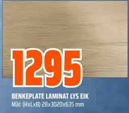 Coop Obs Benkeplate laminat lys eik tilbud