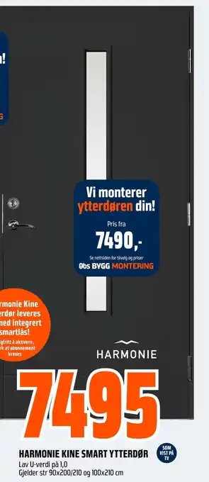 Coop Obs Harmonie kine smart ytterdør tilbud