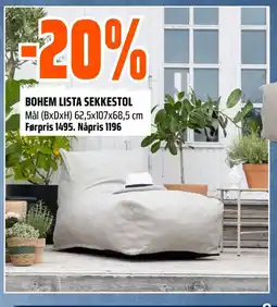 Coop Obs Bohem lista sekkestol tilbud