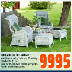 Coop Obs Bohem helle reclinersett tilbud