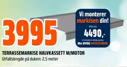Coop Obs Terrassemarkise halvkassett m/motor tilbud