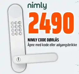 Coop Obs Nimly code dørlås tilbud