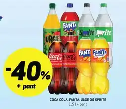 Bunnpris COCA COLA, FANTA, URGE OG SPRITE tilbud