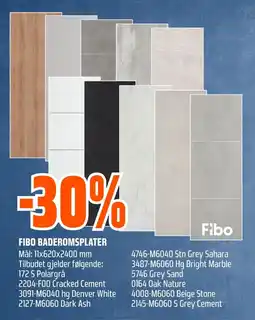 Coop Obs Fibo baderomsplater tilbud