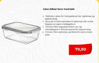 Liten ildfast form med lokk