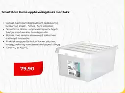 Clas Ohlson SmartStore Home oppbevaringsboks med lokk tilbud