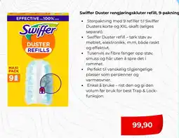 Clas Ohlson Swiffer Duster rengjøringskluter refill, 9-pakning tilbud