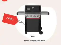 Montér Weber gassgrill spirit e-425 tilbud