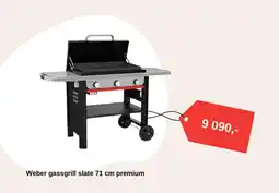 Montér Weber gassgrill slate 71 cm premium tilbud