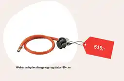 Montér Weber adapterslange og regulator tilbud