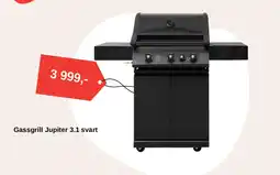 Montér Gassgrill Jupiter 3.1 svart tilbud