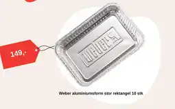 Montér Weber aluminiumsform stor rektangel tilbud