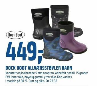 Coop Obs Dock boot allværsstøvler barn tilbud