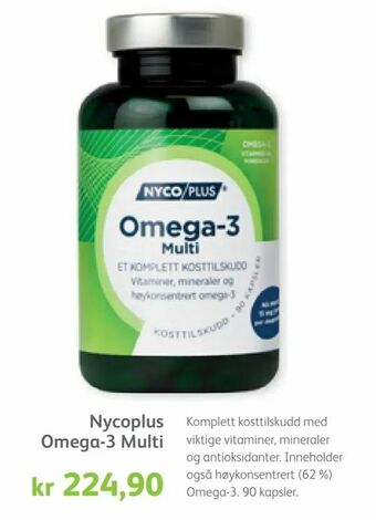 Vitusapotek Nycoplus Omega-3 Multi tilbud