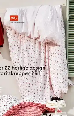 Kid Interiør Fride krepp sengesett tilbud